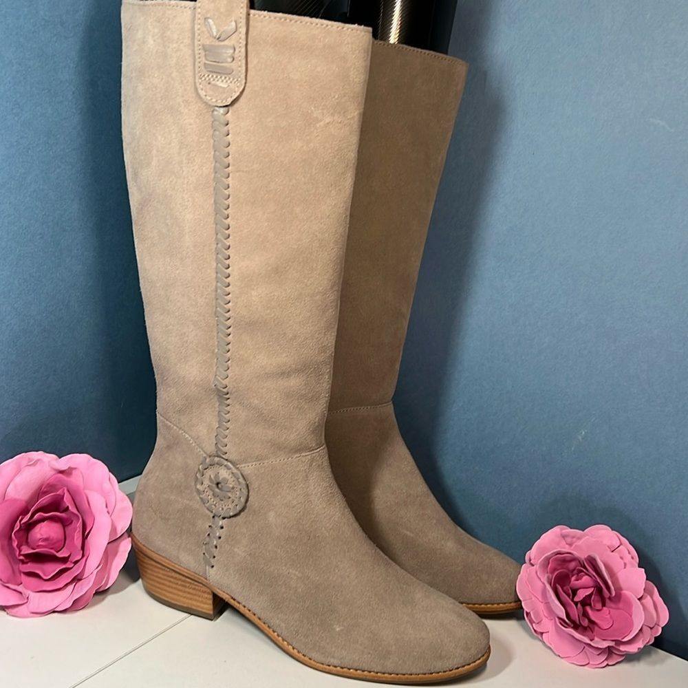 Free Shipping! NWOB Jack Rogers Sawyer Takk Suede Riding Boots Women's 7.5